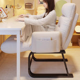 Modern Minimalist Square-Rectangular Corduroy Tech Fabric Recliner with Iron Frame, Backrest & Armrests for Living Room