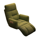 Modern Minimalist Square-Rectangular Corduroy Tech Fabric Recliner with Iron Frame, Backrest & Armrests for Living Room