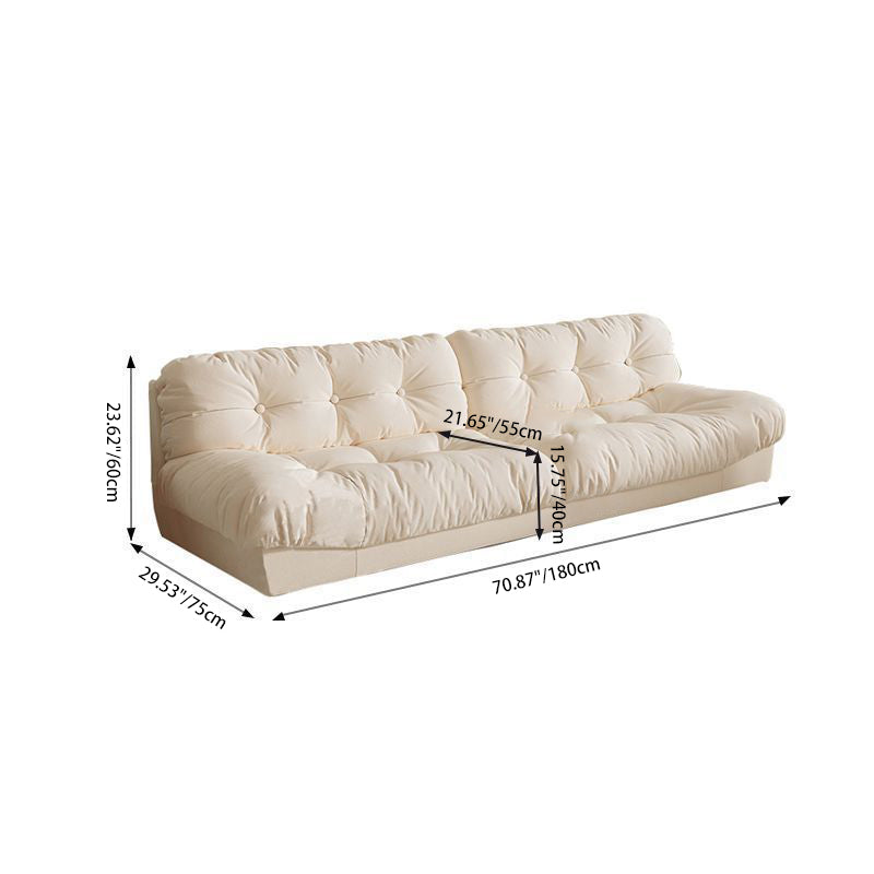 Sleek Modern Minimalist Rectangular Corduroy MDF Sofa Backrest, Armless, for Living Room