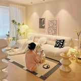 Sleek Modern Minimalist Rectangular Corduroy MDF Sofa Backrest, Armless, for Living Room