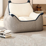 Contemporary Creative Square-Rectangular Lamb Fleece EPS Lazy Sofa with Backrest and Armrests for Living Room