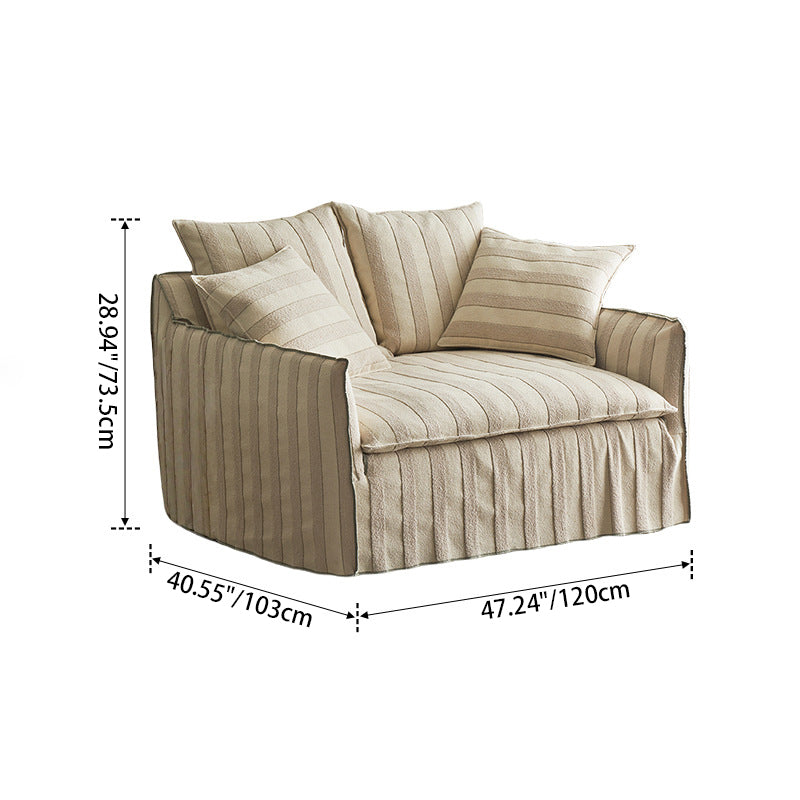 Nordic Contemporary Velvety Textured Fabric Sofa Backrest and Armrest — Square Rectangular Design, Pine Wood and Solid Wood Plywood Frame, Living Room