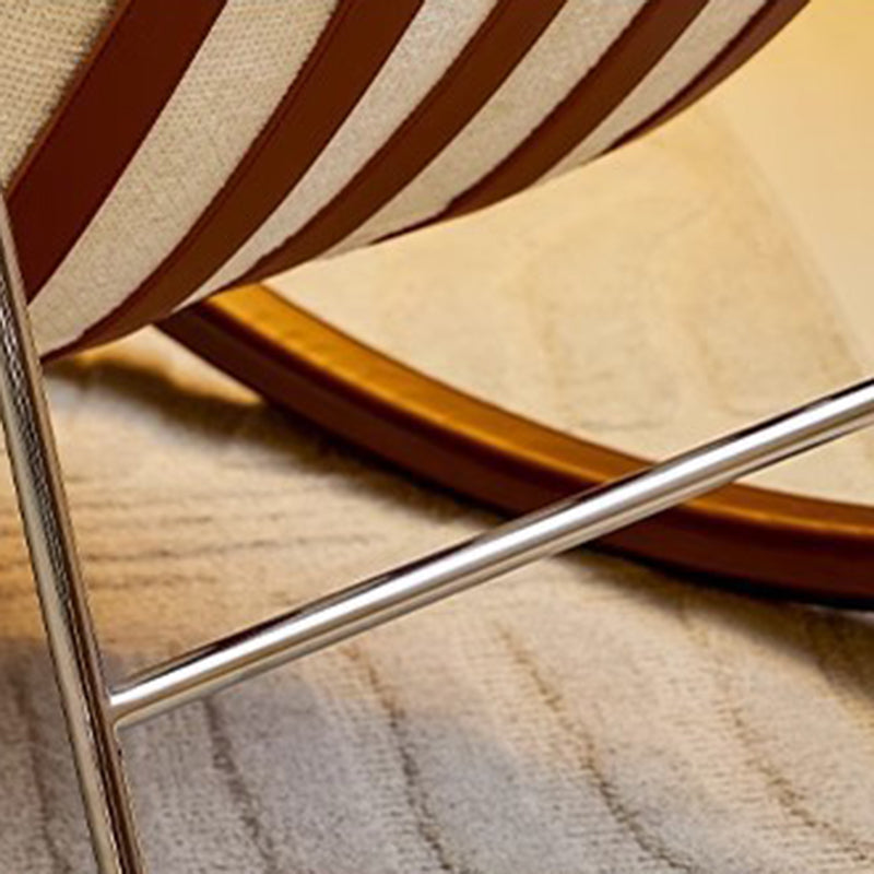 Modern Minimalist Rocking Chair with Removable Backrest and Armrests — Square Rectangular Frame in Chenille, Ash Wood, Stainless Steel, and Saddle Leather for Living Room