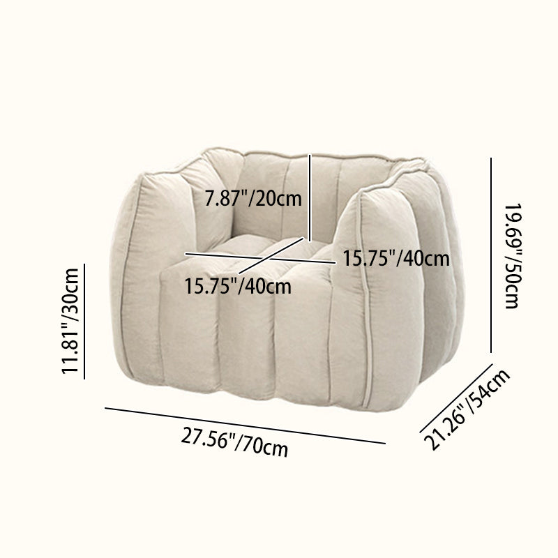 Modern Minimalist Velvet Rectangular Sofa with Rebound Sponge Cushions, Compressible Comfort, Backrest and Armrests for Living Room