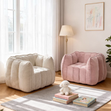 Modern Minimalist Velvet Rectangular Sofa with Rebound Sponge Cushions, Compressible Comfort, Backrest and Armrests for Living Room