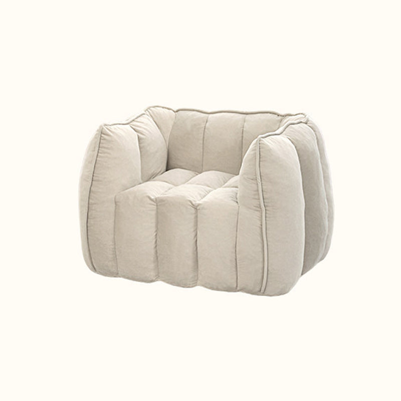 Modern Minimalist Velvet Rectangular Sofa with Rebound Sponge Cushions, Compressible Comfort, Backrest and Armrests for Living Room