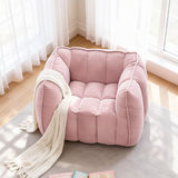 Modern Minimalist Velvet Rectangular Sofa with Rebound Sponge Cushions, Compressible Comfort, Backrest and Armrests for Living Room