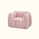 Modern Minimalist Velvet Rectangular Sofa with Rebound Sponge Cushions, Compressible Comfort, Backrest and Armrests for Living Room
