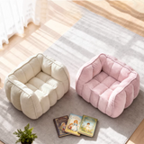 Modern Minimalist Velvet Rectangular Sofa with Rebound Sponge Cushions, Compressible Comfort, Backrest and Armrests for Living Room
