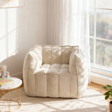 Modern Minimalist Velvet Rectangular Sofa with Rebound Sponge Cushions, Compressible Comfort, Backrest and Armrests for Living Room