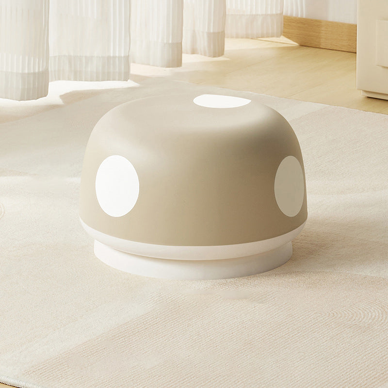 Contemporary Kids Mushroom-Shape Stool – Round, Low, Stackable, PP Plastic for Entryways, Living Rooms, and Bedrooms