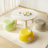 Contemporary Kids Mushroom-Shape Stool – Round, Low, Stackable, PP Plastic for Entryways, Living Rooms, and Bedrooms