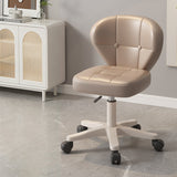 Ergonomic Adjustable Desk Chair with Contoured PU Leather Foam Cushioned Seat, Iron Frame, Backrest and Armrests – Modern Home Office
