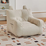 Contemporary Kids' Square Armrest & Backrest with Storage Pocket – Lambswool Fabric, EPS Foam, Cute Ear Design, Ideal Living Room Sofa Accessory
