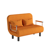 Modern Simplicity Foldable Rectangular Sofa Bed — Wood Frame with Cotton-Linen Upholstery and Foam Cushions for Living Room