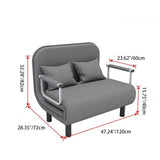 Modern Simplicity Foldable Rectangular Sofa Bed — Wood Frame with Cotton-Linen Upholstery and Foam Cushions for Living Room