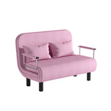 Modern Simplicity Foldable Rectangular Sofa Bed — Wood Frame with Cotton-Linen Upholstery and Foam Cushions for Living Room