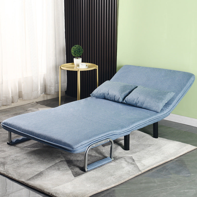 Modern Simplicity Foldable Rectangular Sofa Bed — Wood Frame with Cotton-Linen Upholstery and Foam Cushions for Living Room