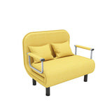 Modern Simplicity Foldable Rectangular Sofa Bed — Wood Frame with Cotton-Linen Upholstery and Foam Cushions for Living Room