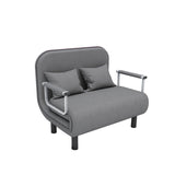 Modern Simplicity Foldable Rectangular Sofa Bed — Wood Frame with Cotton-Linen Upholstery and Foam Cushions for Living Room