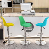 Modern Minimalist Oval Swivel Bar Stool with Foam-Padded Faux Leather Seat – Liftable, Backrest & Footrest, Metal & Plastic Frame for Kitchen