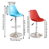 Modern Minimalist Oval Swivel Bar Stool with Foam-Padded Faux Leather Seat – Liftable, Backrest & Footrest, Metal & Plastic Frame for Kitchen