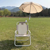 Kids' Outdoor Folding Recliner with Sunshade and Backrest - Contemporary Cartoon Design, Metal Square Frame, PP Construction