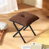 Modern Velvet and Cotton Folding Recliner with Metal Frame, Semi-Curved Backrest, Footrest and Storage Bag - Perfect for the Bedroom