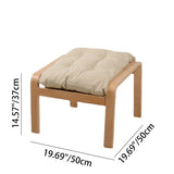 Contemporary Scandinavian-Style Fabric & Wood Recliner with Foldable Footrest and Armrest in Cotton Upholstery for Living Room
