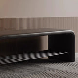 Modern Simplicity Eco-Friendly Synthetic Leather & Carbon Steel 2-Tier Rectangular Shoe Shelf Bench for Entryway