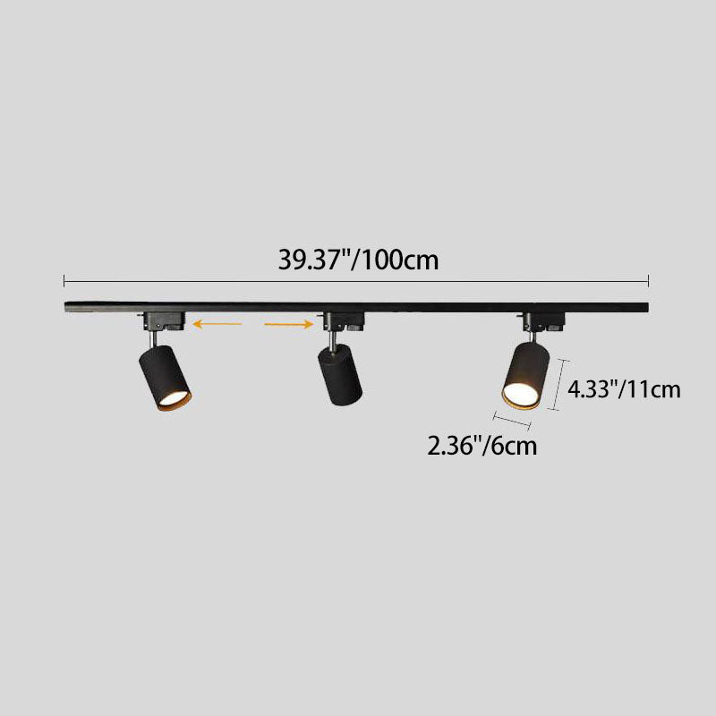 Modern Tubular LED Track Lighting Fixture - Flush Mount, 3/4/5-Light Options