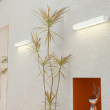 Sleek Modern Minimalist Aluminum & Glass Rectangular LED Outdoor Wall Sconce for Patio