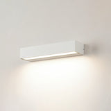Sleek Modern Minimalist Aluminum & Glass Rectangular LED Outdoor Wall Sconce for Patio