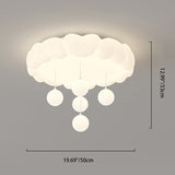 Modern Art Deco Iron-PE Heart-Shaped LED Flush Mount Ceiling Light for Kids’ Bedroom – Round Fixture