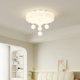 Modern Art Deco Iron-PE Heart-Shaped LED Flush Mount Ceiling Light for Kids’ Bedroom – Round Fixture