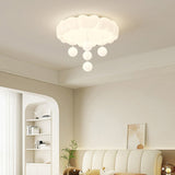 Modern Art Deco Iron-PE Heart-Shaped LED Flush Mount Ceiling Light for Kids’ Bedroom – Round Fixture