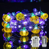 USB-Powered PVC Pumpkin LED String Light for Outdoor Halloween Decor