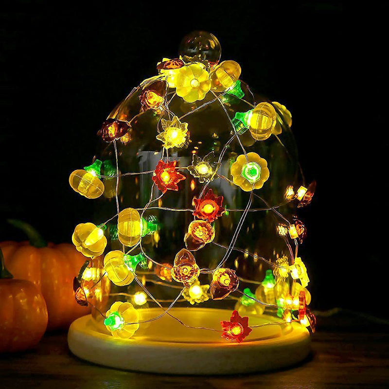 USB-Powered PVC Pumpkin LED String Light for Outdoor Halloween Decor