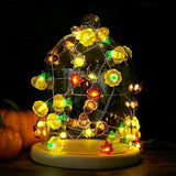 USB-Powered PVC Pumpkin LED String Light for Outdoor Halloween Decor
