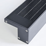 Modern Minimalist Solar LED Wall Sconce – Waterproof Aluminum Strip, Tempered Glass Wall Washer for Outdoor Patio