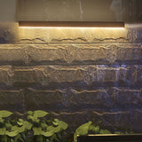 Modern Minimalist Solar LED Wall Sconce – Waterproof Aluminum Strip, Tempered Glass Wall Washer for Outdoor Patio