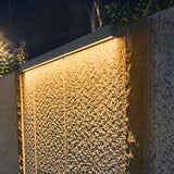 Modern Minimalist Solar LED Wall Sconce – Waterproof Aluminum Strip, Tempered Glass Wall Washer for Outdoor Patio