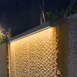 Modern Minimalist Solar LED Wall Sconce – Waterproof Aluminum Strip, Tempered Glass Wall Washer for Outdoor Patio
