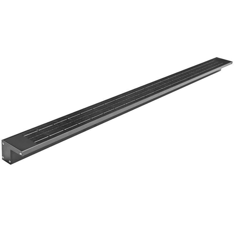 Modern Minimalist Solar LED Wall Sconce – Waterproof Aluminum Strip, Tempered Glass Wall Washer for Outdoor Patio