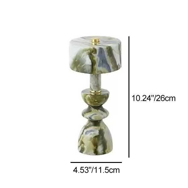 Sleek Modern Aluminum Marble USB LED Table Lamp