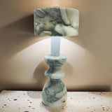 Sleek Modern Aluminum Marble USB LED Table Lamp