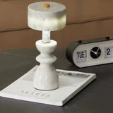 Sleek Modern Aluminum Marble USB LED Table Lamp