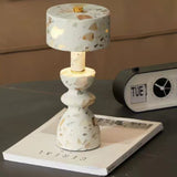 Sleek Modern Aluminum Marble USB LED Table Lamp