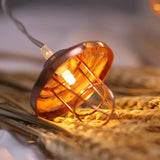 Chic Modern Art Deco Mini Lantern with LED String Light – Iron & Plastic for Bedroom