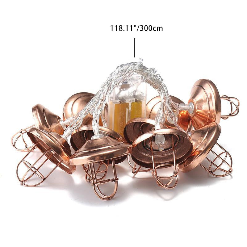 Chic Modern Art Deco Mini Lantern with LED String Light – Iron & Plastic for Bedroom